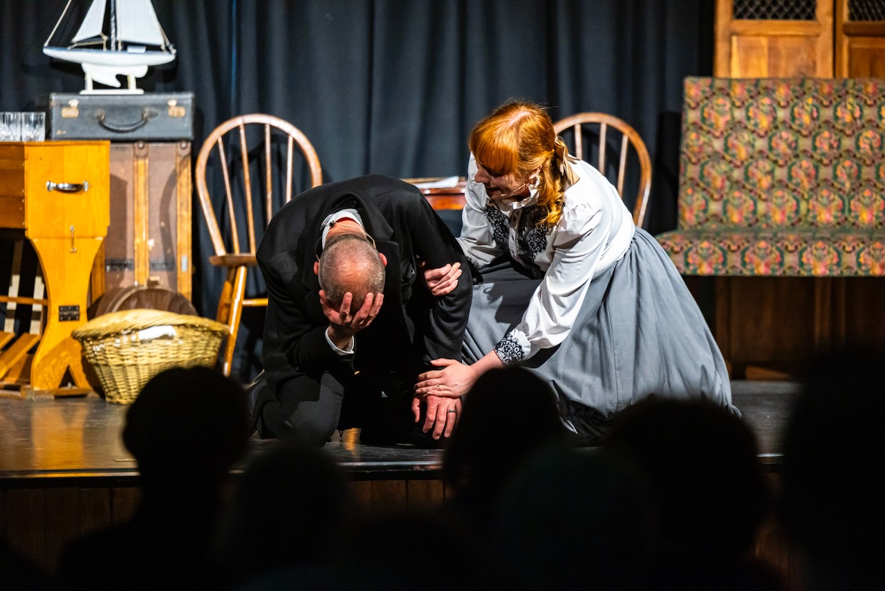 A character breaks down in grief