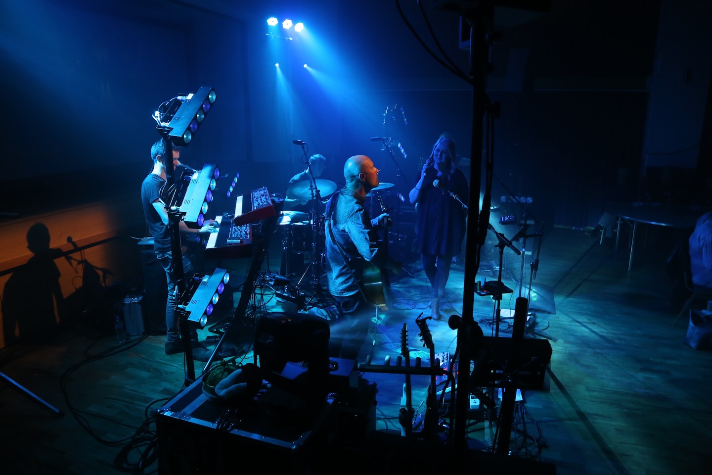 Event production setup side stage of a gig
